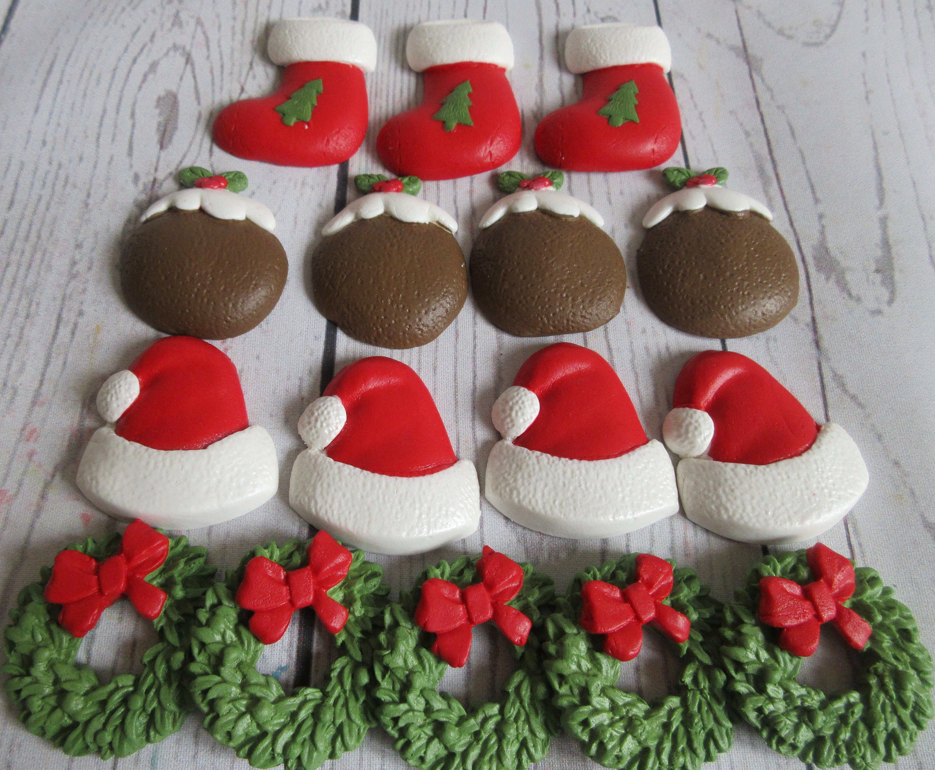 Edible Christmas Cake Decorations. Fondant Christmas - Etsy Singapore