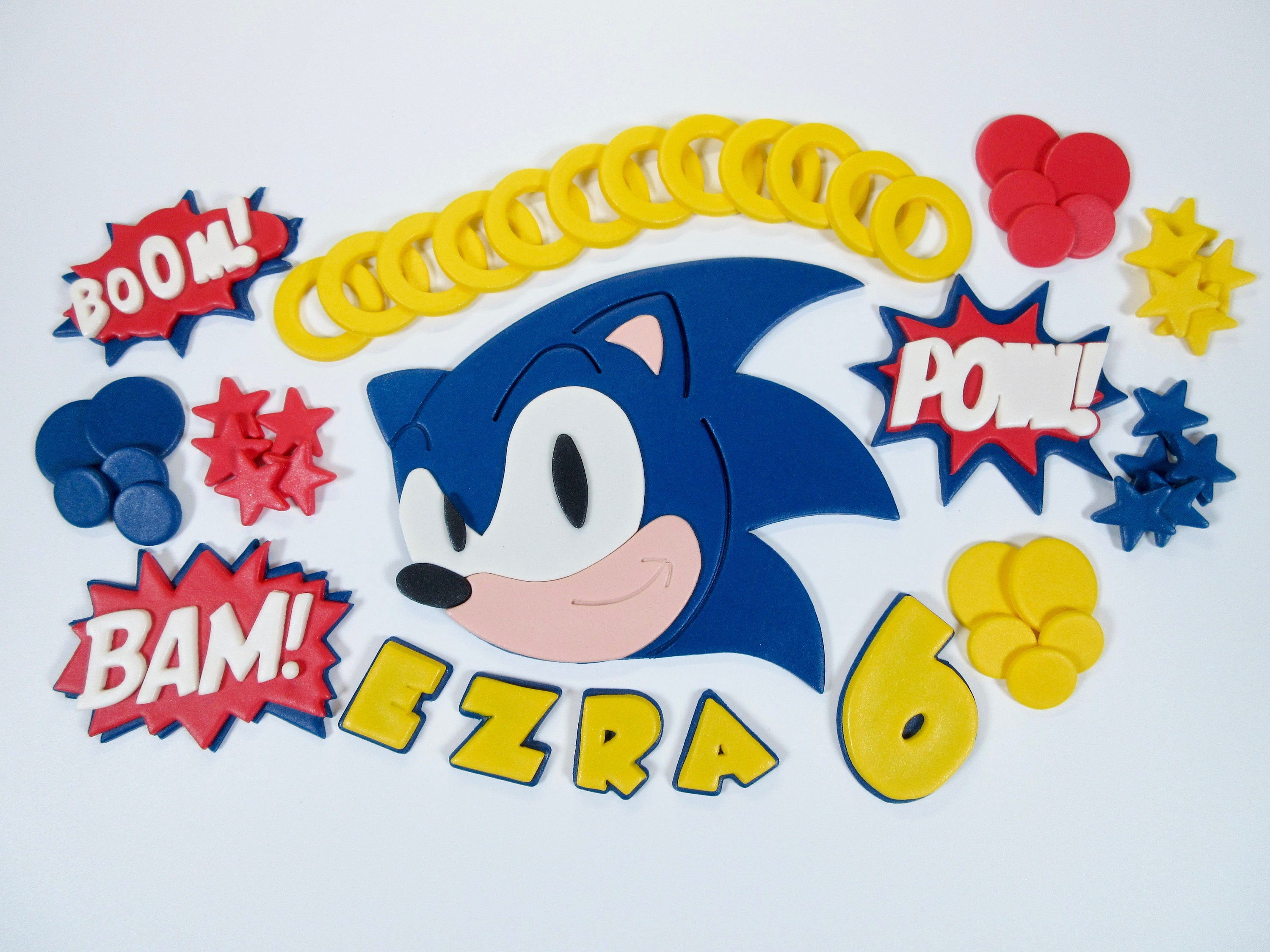 Custom Sonic the Hedgehog Cake Topper, Birthday Cake Topper, Personalize  Age and Name, Gaming Cake Topper 