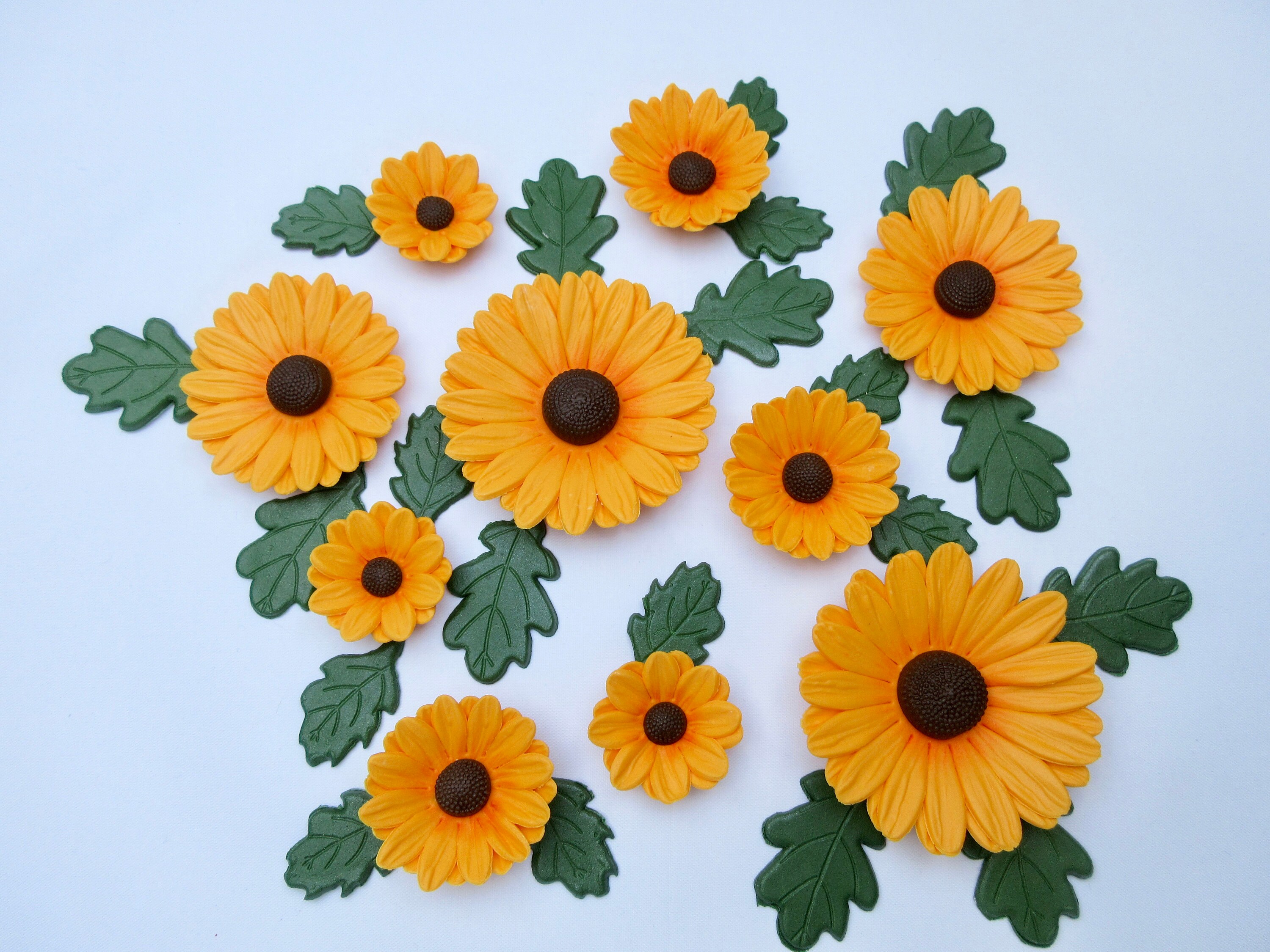 Edible Sunflowers. Sunflower Cake Decorations. Sunflower Cake Etsy UK