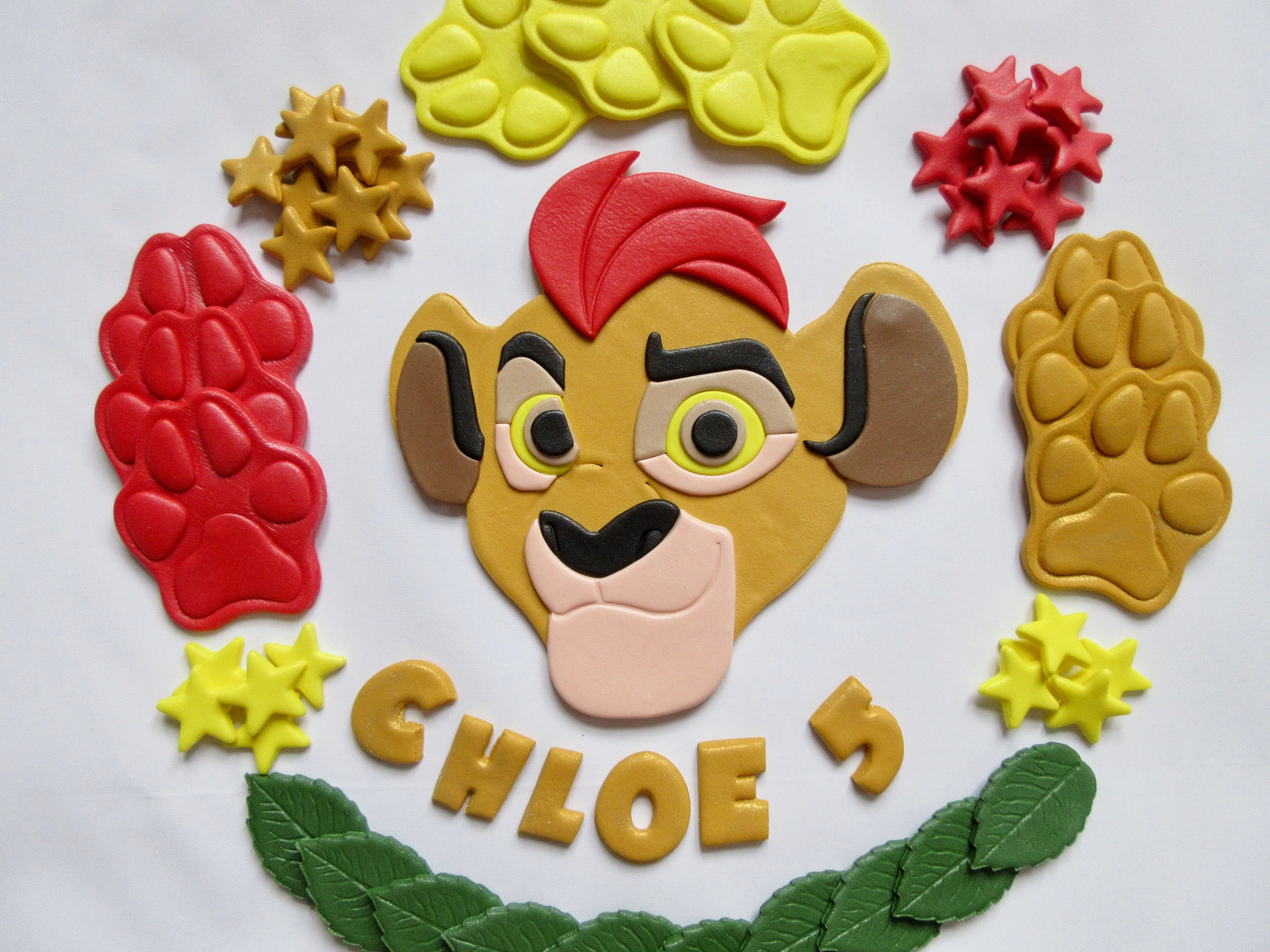 Kion Lion Guard Edible Cake Topper Fondant Kion Lion Guard Etsy