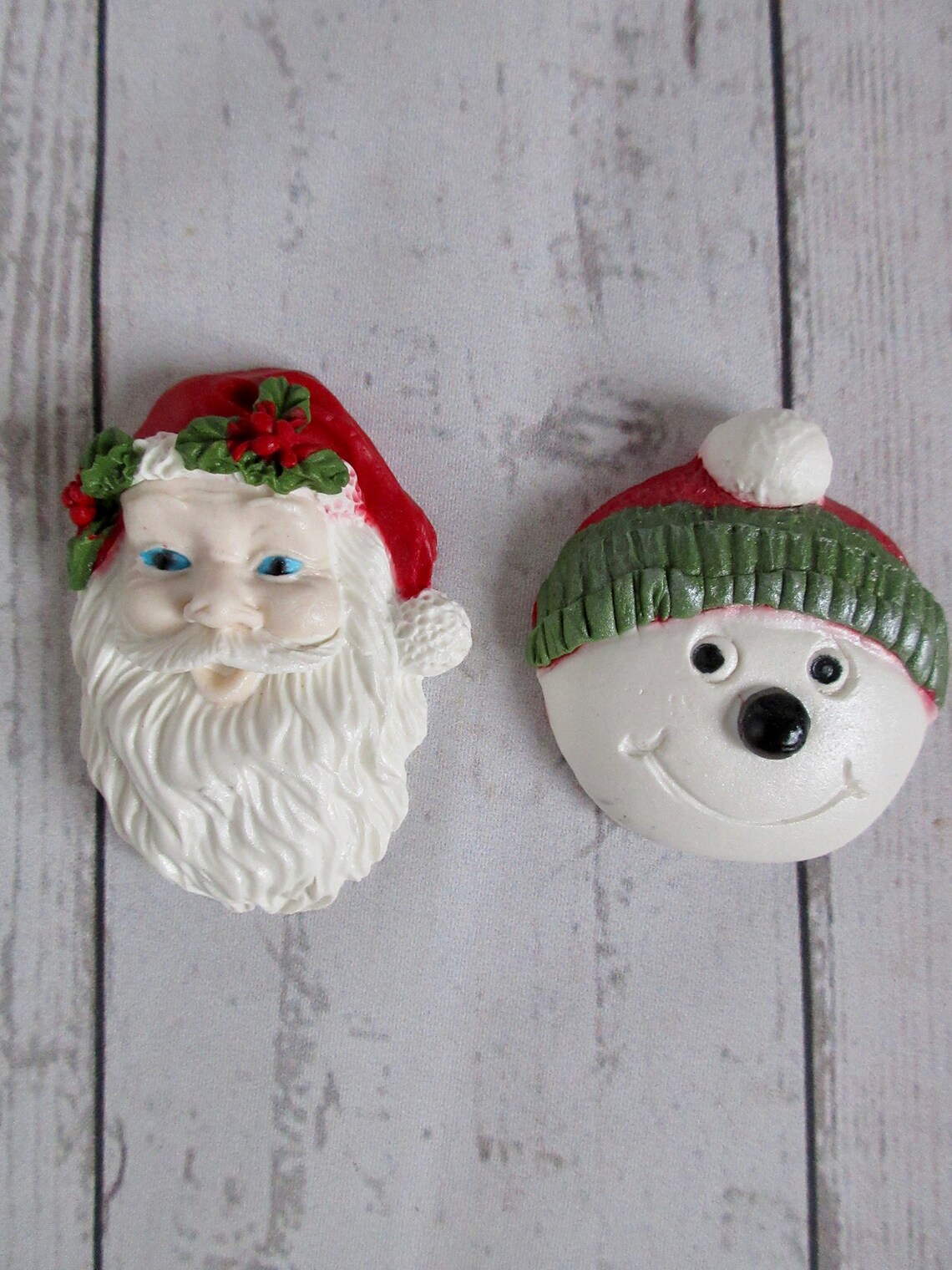 Edible Santa Claus Cake Topper. Edible Snowman Cake Topper. | Etsy