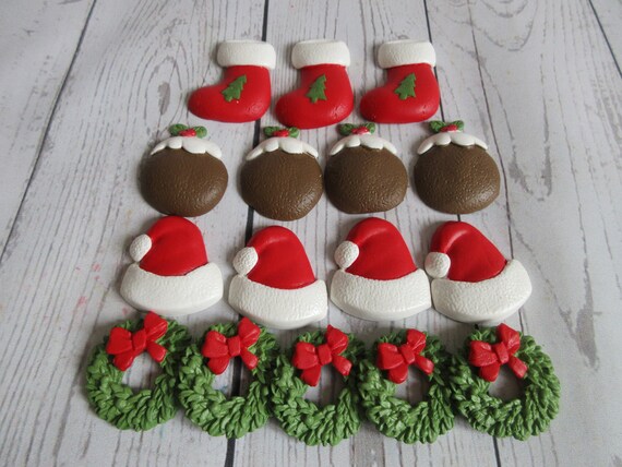 Edible Christmas Cake Decorations. Fondant Christmas - Etsy