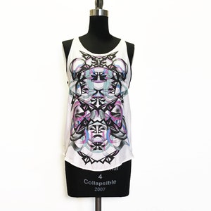 Sandro Silk Airbrush Print Tank