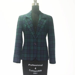 Vintage Classic Pendleton Plaid Wool Blazer