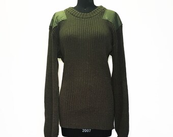 Armée Allemande style pull vert olive-Commando Militaire Pullover Sweater Top
