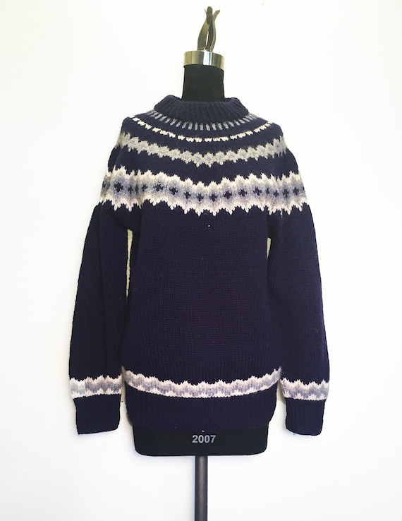 Vintage Cozy Nordic Fair Isle Wool Sweater