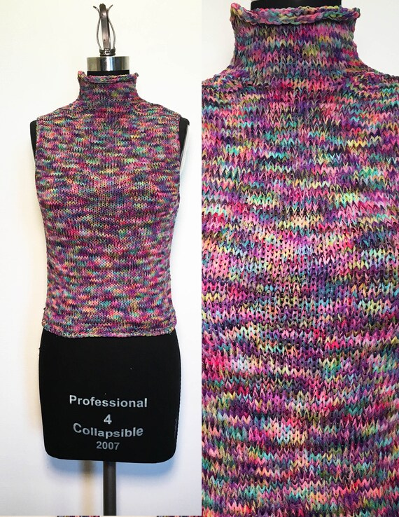 vintage turtleneck sleeveless - Gem