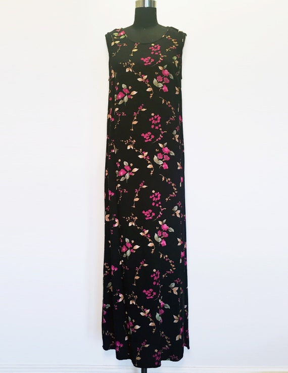 Vintage 90s Floral Maxi Dress - image 1