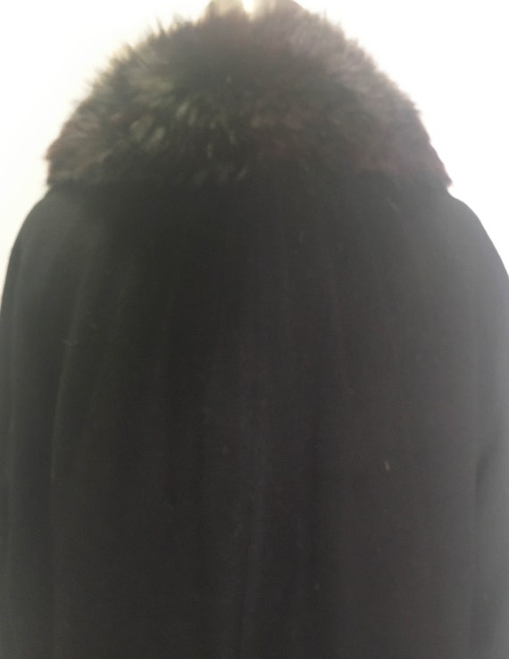 Vintage Cashmere Coat with Faux Fur Collar - image 5