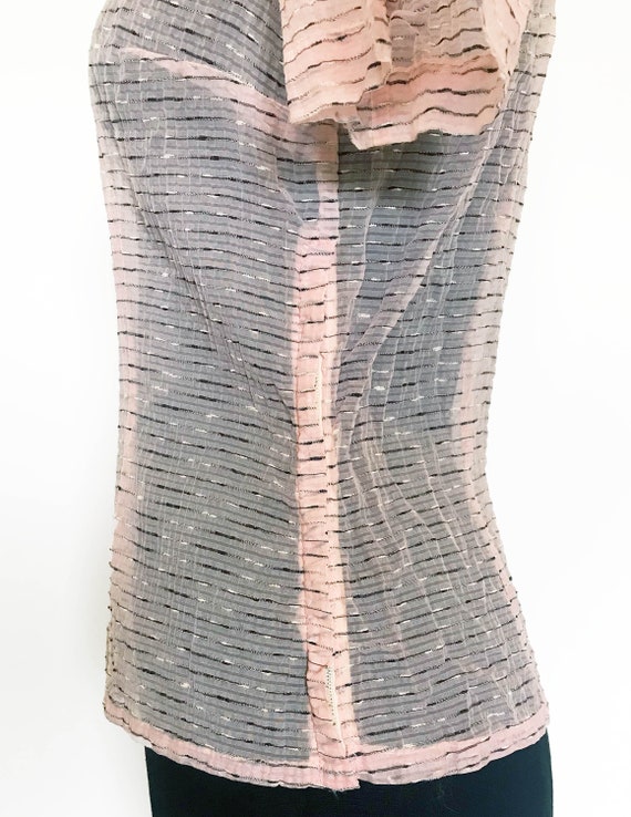 Vintage 50s Pink Organza Blouse - image 4
