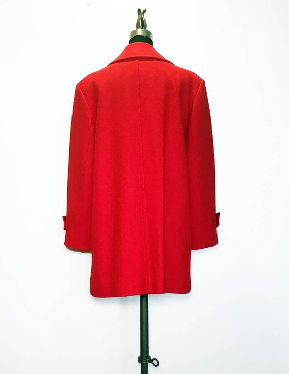 Vintage Bright Red Pendleton Wool Peacoat - image 3