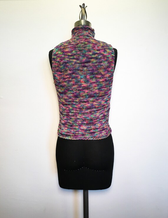 sleeveless mock turtleneck