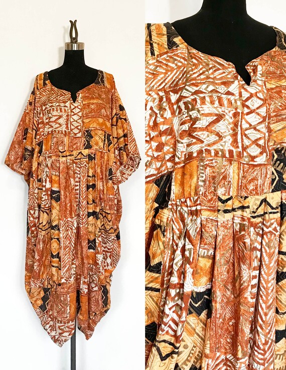 Vintage Cotton Caftan Dress