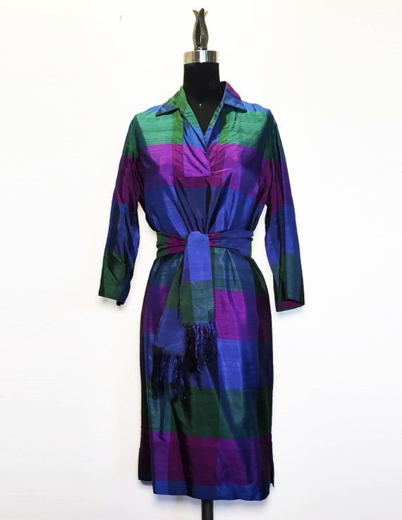 Vintage 60s Silk Shirtdress