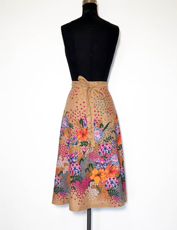 Vintage Garden Floral Wrap Skirt - image 4