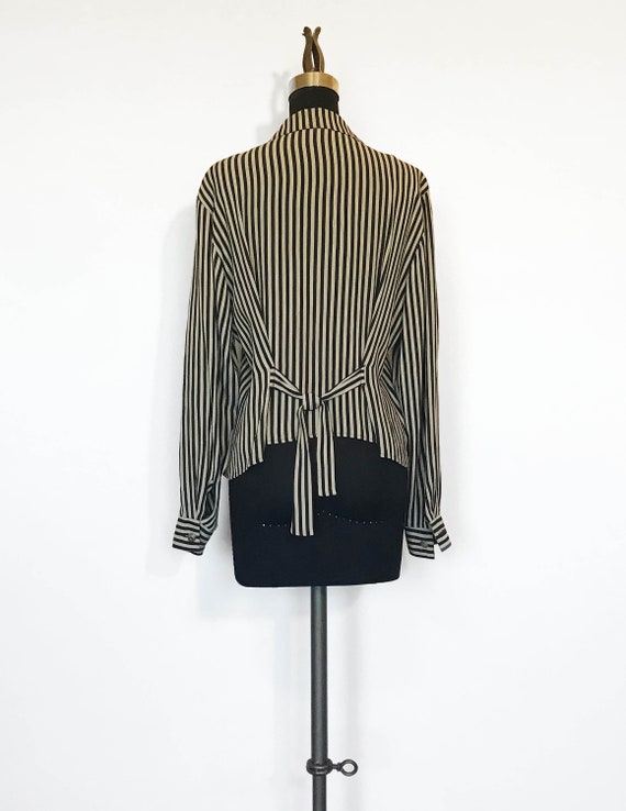 Vintage 90s Soft Striped Blazer Jacket - image 5