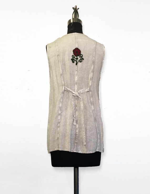 Vintage Embroidered Sleeveless Top - image 3