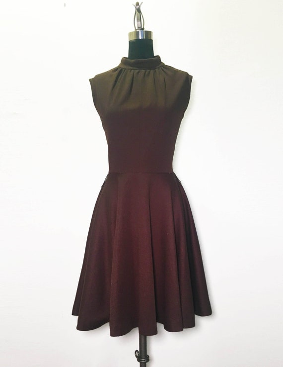Vintage 60s Mini Dress with Circle Skirt