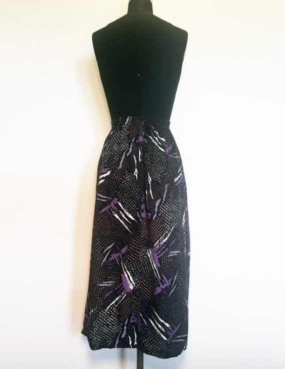 Vintage 80s 90s Abstract Graphic Print Skirt - image 3