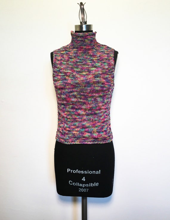 Vintage 90s Sleeveless Mock Turtleneck