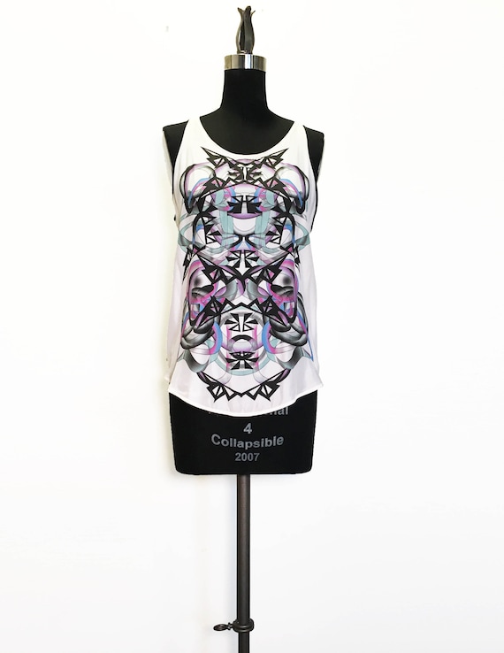 Sandro Silk Airbrush Print Tank