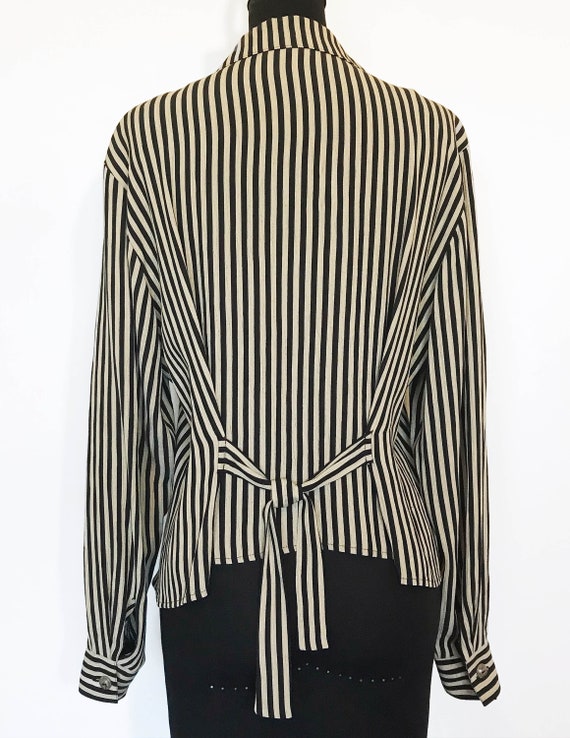 Vintage 90s Soft Striped Blazer Jacket - image 6