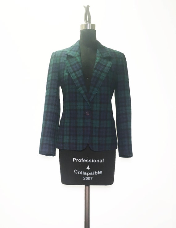 Vintage Classic Pendleton Plaid Wool Blazer