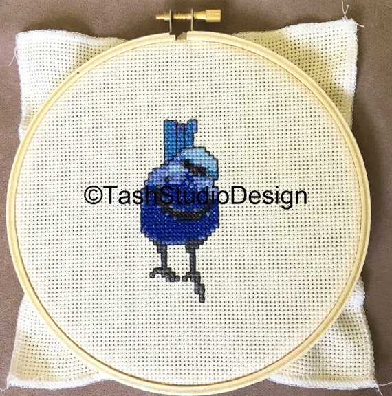 Wren cross stitch Blue wren art Fairy wren cross stitch Cross stitch PDF Wren embroidery Cross stitch pattern Australia cross stitch