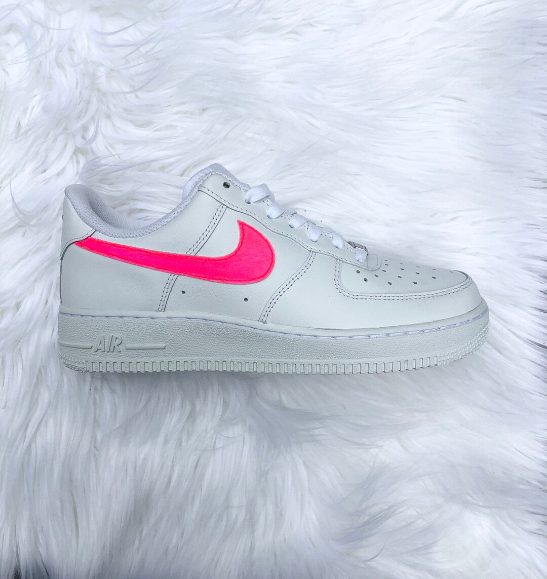 Nike Air Force 1 X Colored Swoosh Etsy