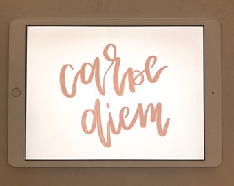 Carpe Diem Procreate Brush
