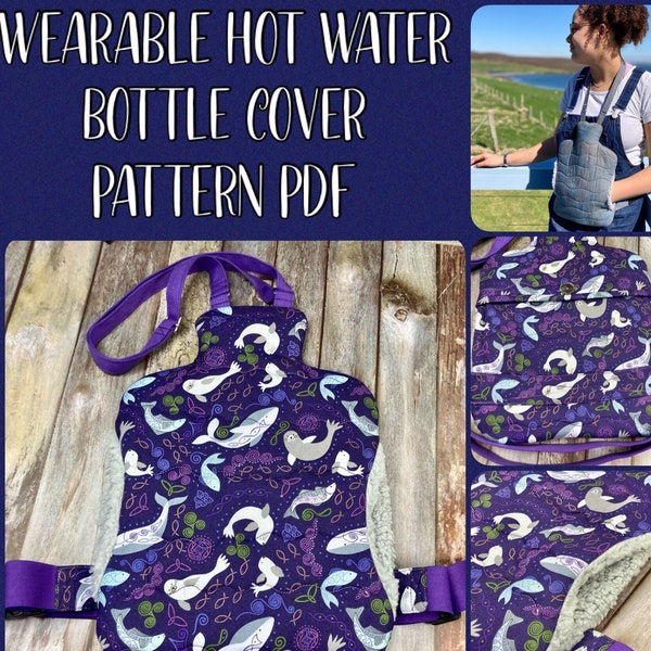 PDF Sewing Pattern - Wearable Hot Water Bottle Cover PDF Sewing Pattern