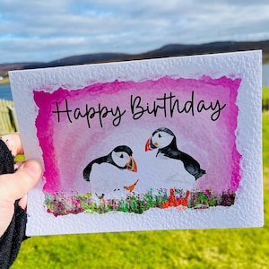 de voeux macareux | de voeux moutons | Carte d'anniversaire