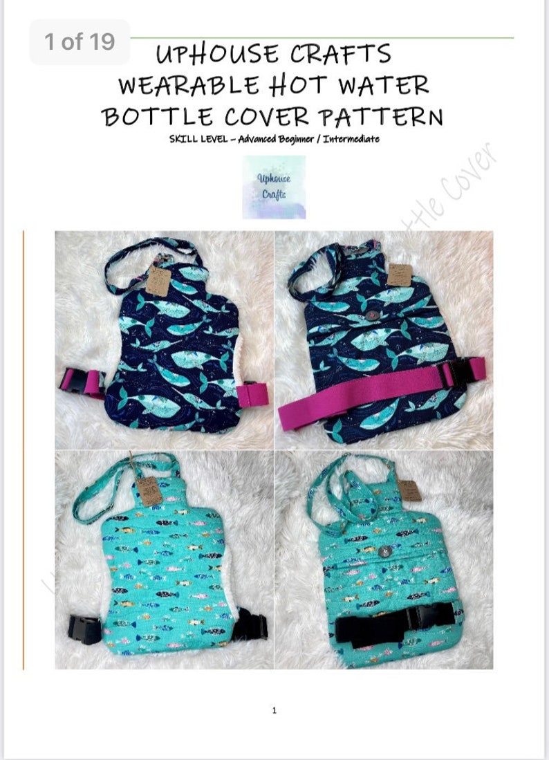 Sewing Pattern Wearable Hot Water Bottle Cover Paper Sewing Etsy UK