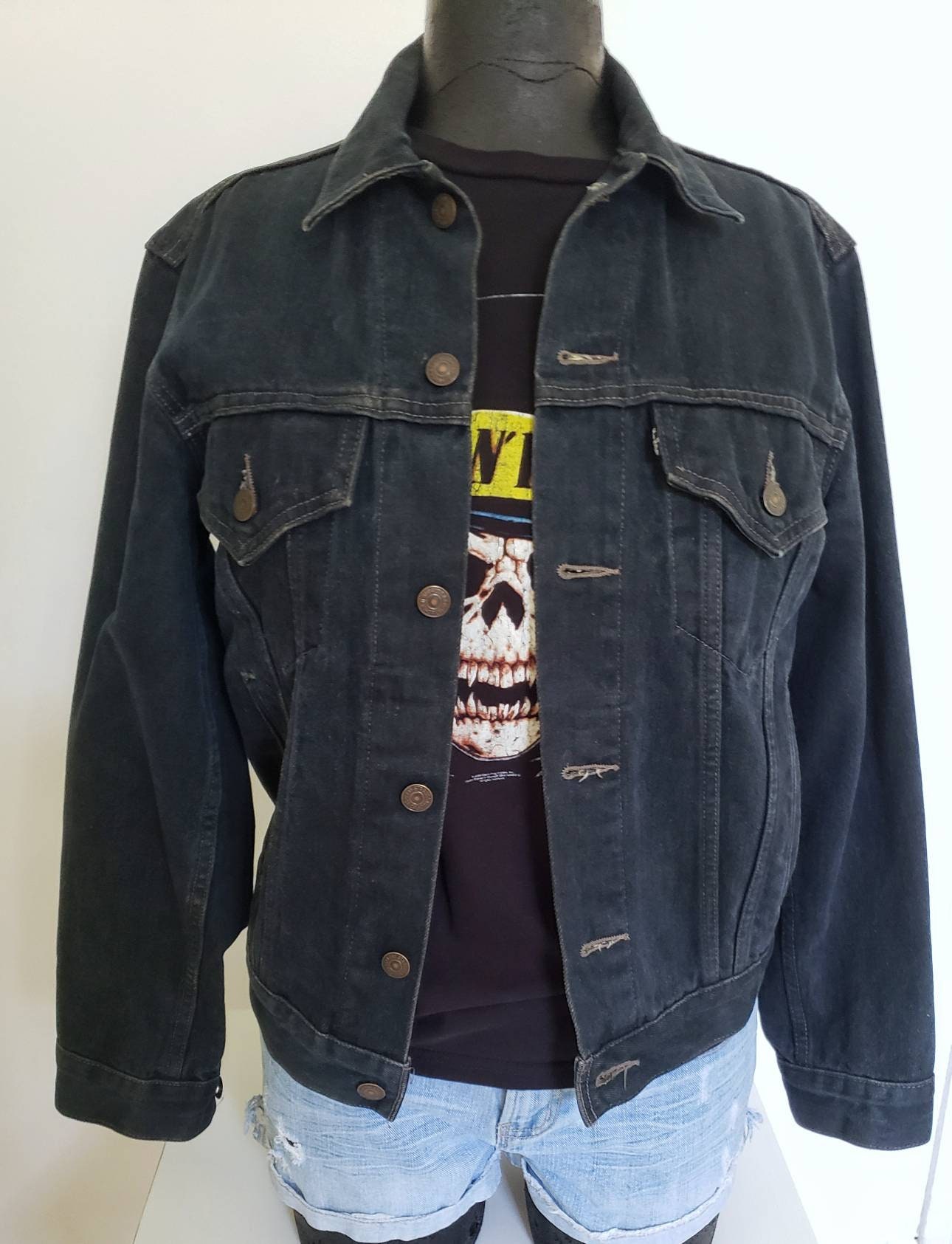 Levis Jacket Rare 80s Vintage Black Tab Trucker Jacket Size - Etsy