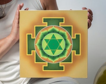Mercury Yantra | Meditative Geometric Art | Quality Canvas Giclee Print | Vaastu