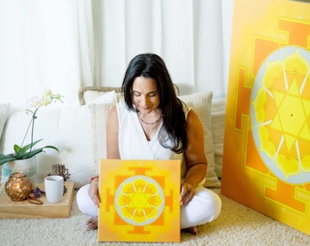 Jupiter Yantra | Meditative Geometric Art | Quality Canvas Giclee Print
