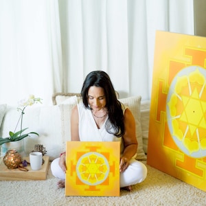 Jupiter Yantra | Meditative Geometric Art | Quality Canvas Giclee Print