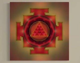 Mars Yantra | Meditative Geometric Art | Quality Canvas Giclee Print | Vaastu