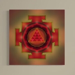 Mars Yantra | Meditative Geometric Art | Quality Canvas Giclee Print | Vaastu