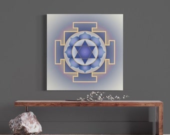 Saturn Yantra | Meditative Geometric Art | Quality Canvas Giclee Print | Vaastu