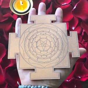Goddess Matangi Vaastu Copper Yantra | High Quality Engraving | Pure Copper | Sacred Geometric Art | Mystical Diagram | Made in USA