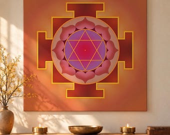 Rahu Yantra Canvas Print | Sacred Geometry | Vaastu Art