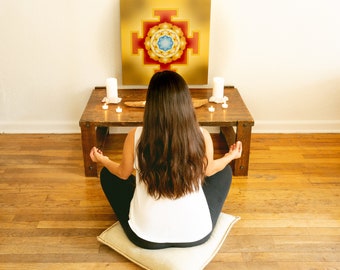 Shiva Yantra Canvas Giclee Print: Sacred Geometric Meditative Art