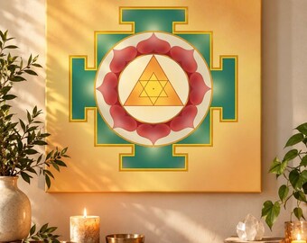 Ganesha Yantra Canvas Print | Sacred Geometry | Vaastu Art