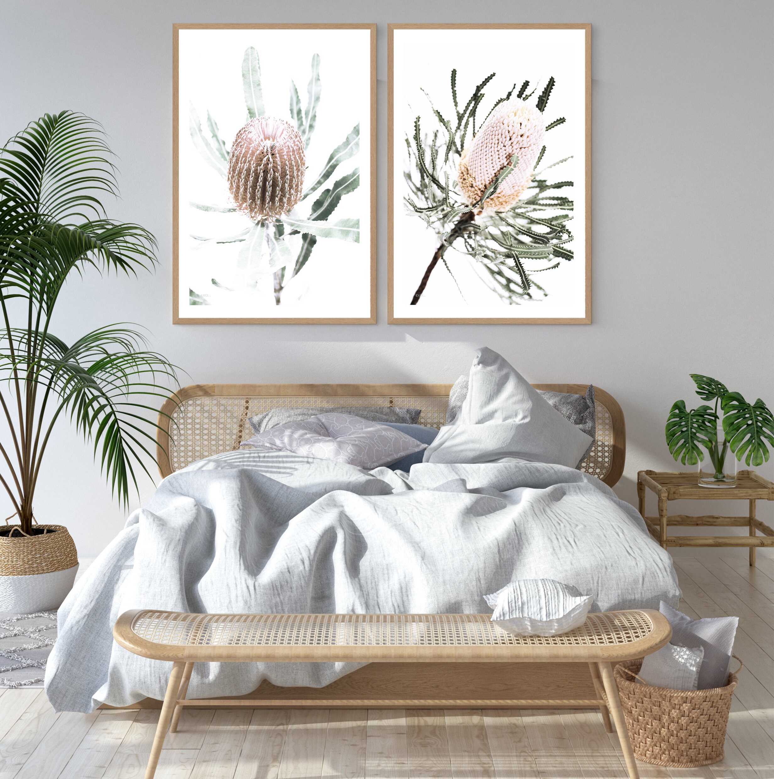 Banksia Flower Wall Art Print Australian Native Floral Art Etsy
