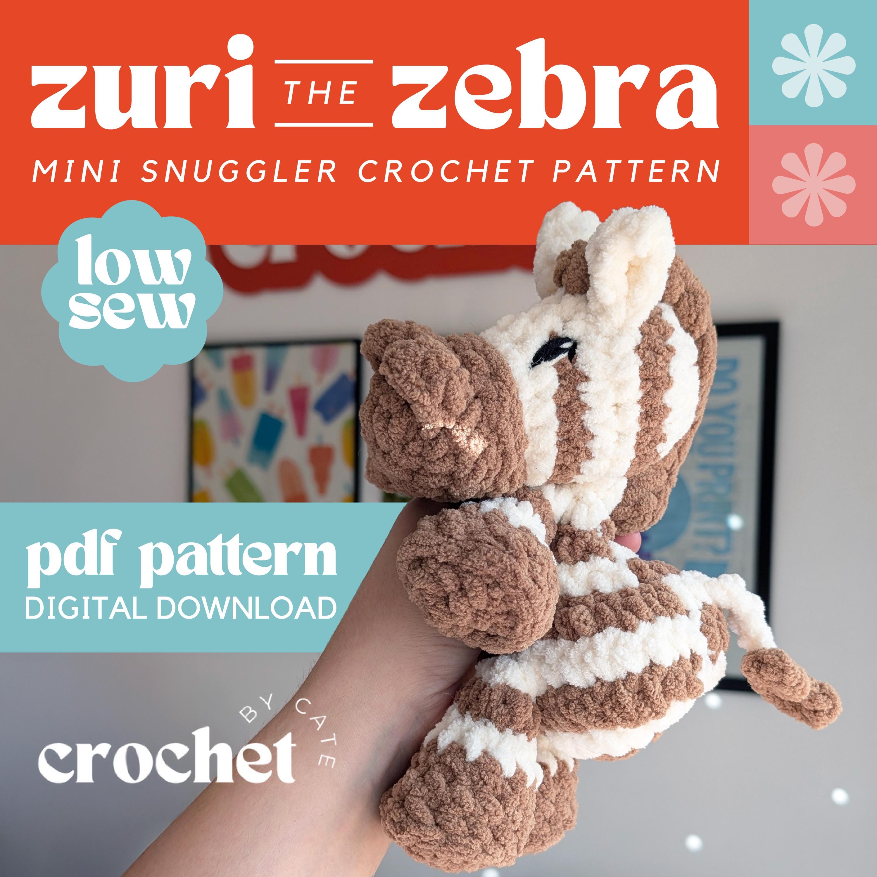 40 Zebra Crochet Patterns for Amigurumi, Blankets, Nursery Decor, and Handmade Gifts 10 Mini Crochet Zebra Snuggler Pattern: Low-Sew Lovey