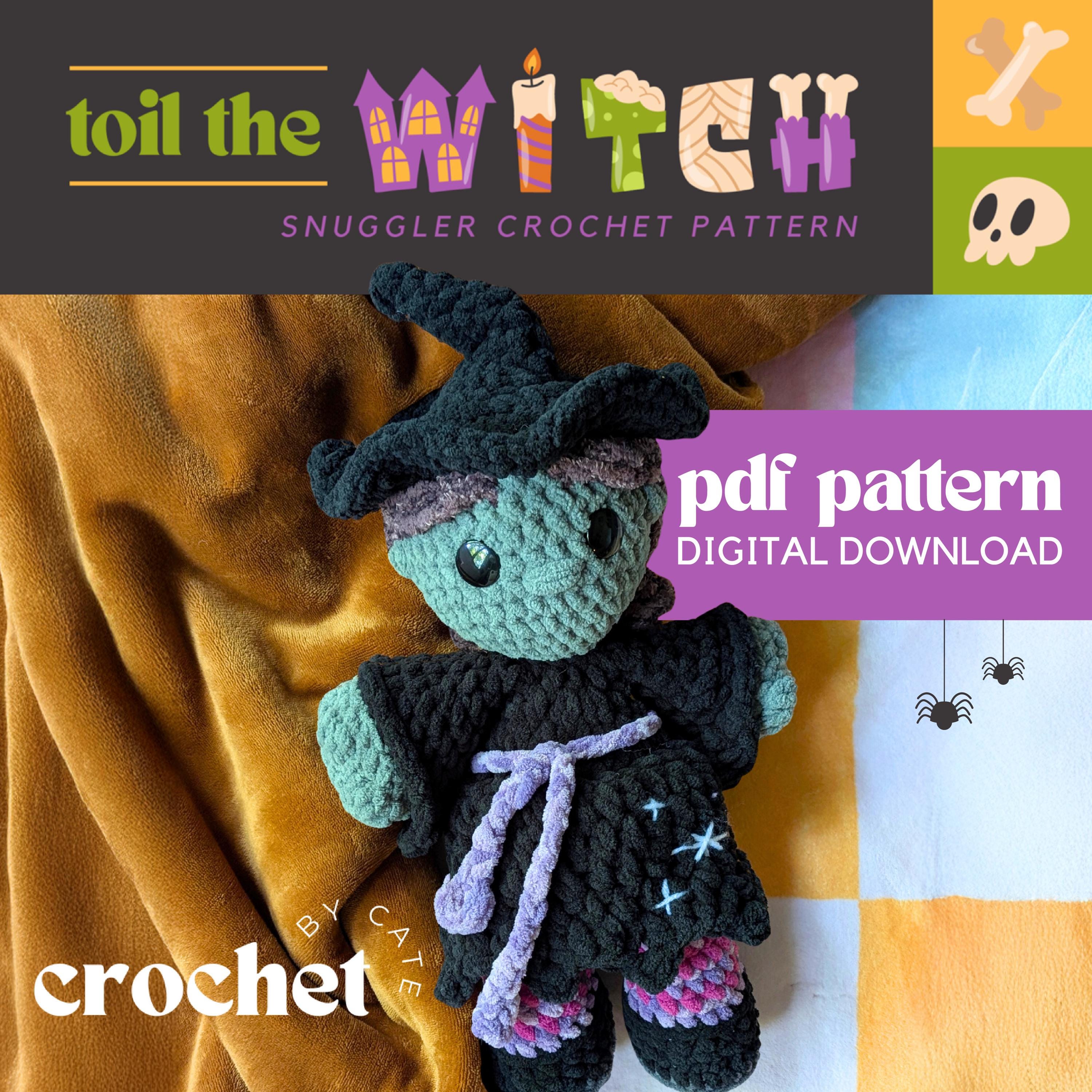 39 Halloween Crochet Patterns: Spooktacular Projects for All Ages 33 Toil the Witch Snuggler Crochet Pattern: Spooky Halloween
