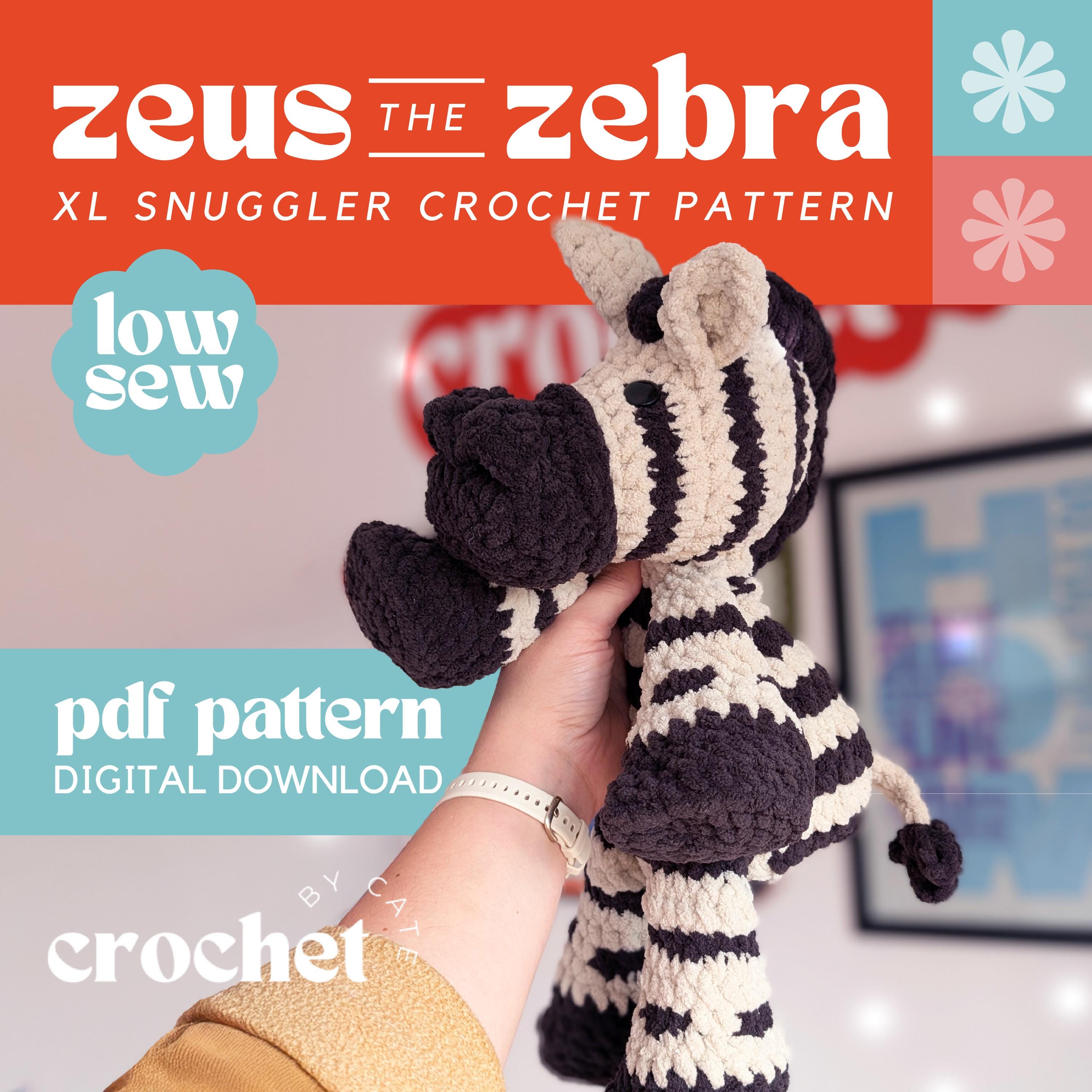 40 Zebra Crochet Patterns for Amigurumi, Blankets, Nursery Decor, and Handmade Gifts 16 XL Crochet Zebra Snuggler Pattern: Low-Sew Lovey