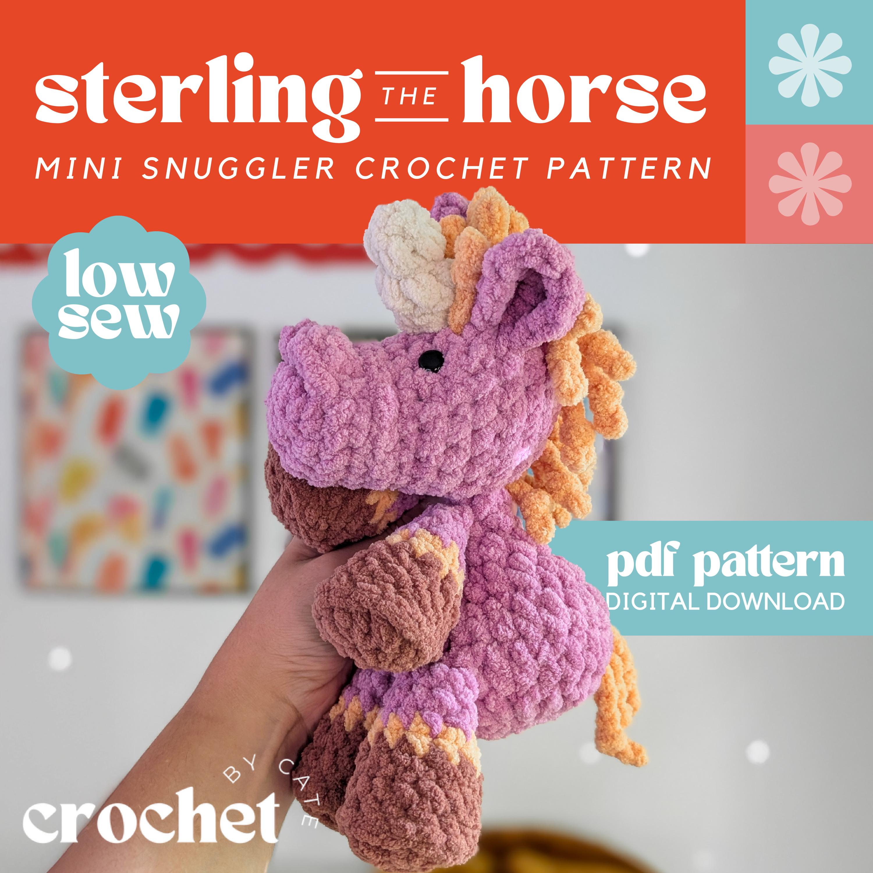 37 Horse Crochet Patterns: Amigurumi Horses, Ponies, Hobbyhorses, and More 34 Sterling the Mini Horse Snuggler Crochet