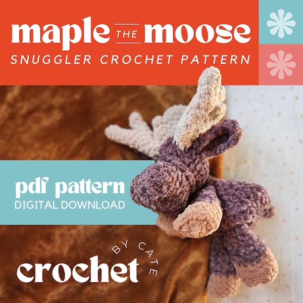 Patrón de crochet para arrullo de alce Maple the Standard: Manta de peluche estilo bosque (patrón PDF)
